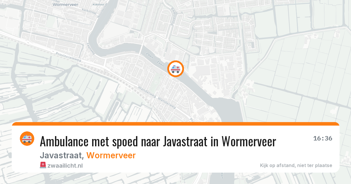 Ambulance met spoed naar Javastraat in Wormerveer — 29 mrt 2026