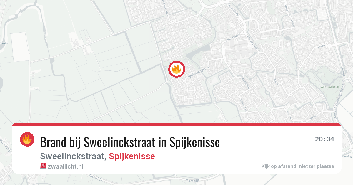 Brand bij Sweelinckstraat in Spijkenisse — 15 jul 2026