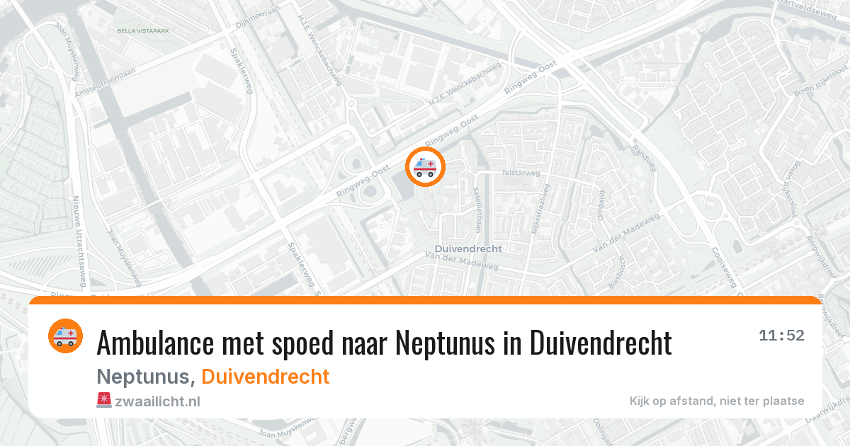 Ambulance met spoed naar Neptunus in Duivendrecht — 18 jun 2026