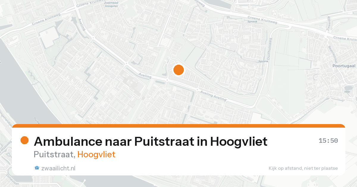 Ambulance naar Puitstraat in Hoogvliet — 20 aug 2026
