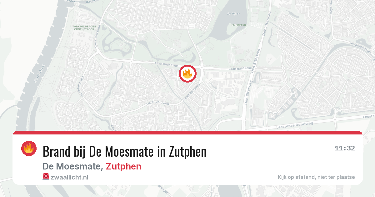 Brand bij De Moesmate in Zutphen — 21 jun 2026