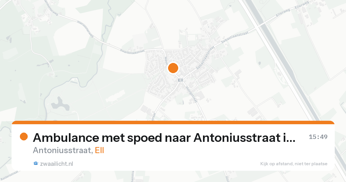 Ambulance met spoed naar Antoniusstraat in Ell — 6 aug 2026