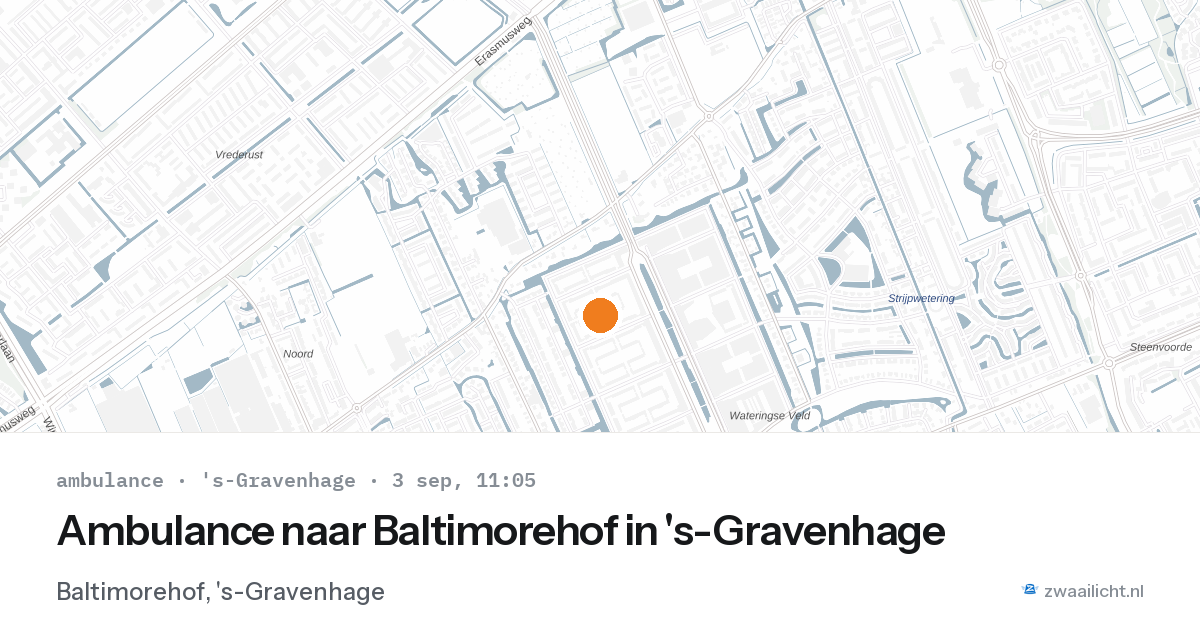 Ambulance naar Baltimorehof in 's-Gravenhage — 3 sep 2026