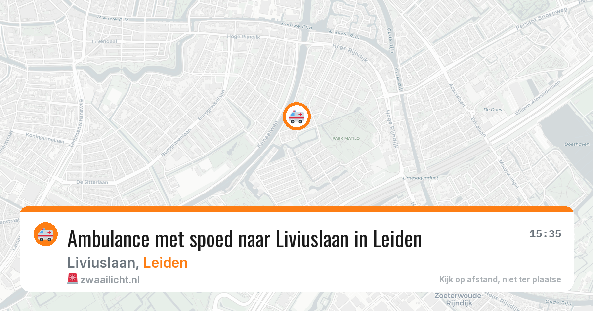 Ambulance met spoed naar Liviuslaan in Leiden — 3 apr 2026