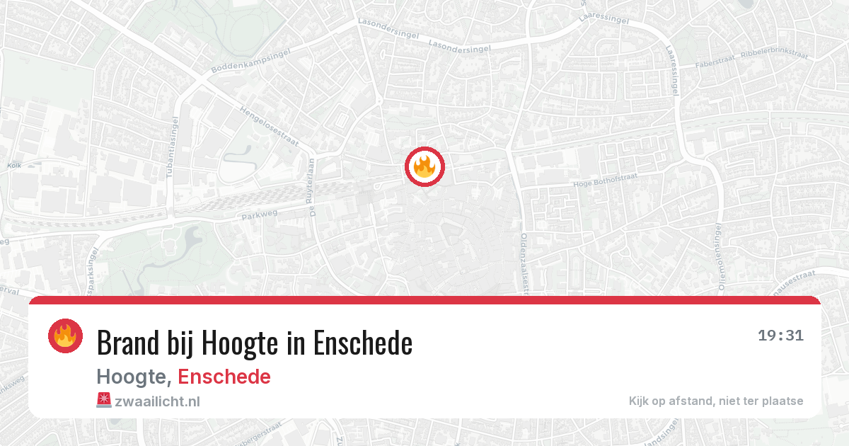 Brand bij Hoogte in Enschede — 23 mei 2026