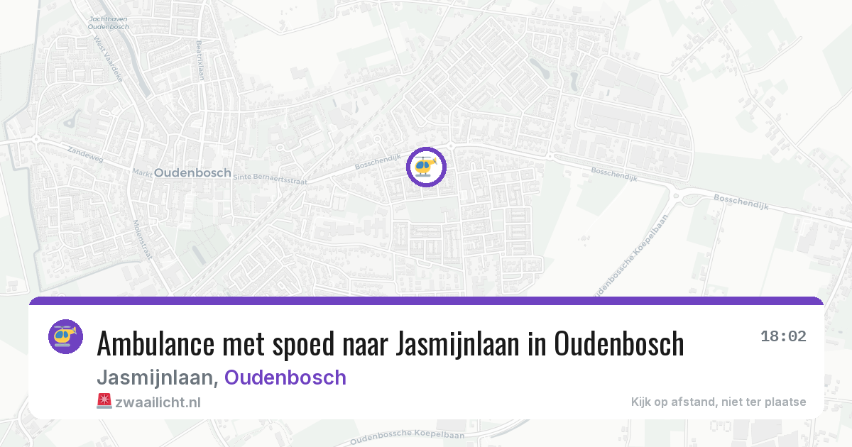 Ambulance met spoed naar Jasmijnlaan in Oudenbosch — 18 apr 2026