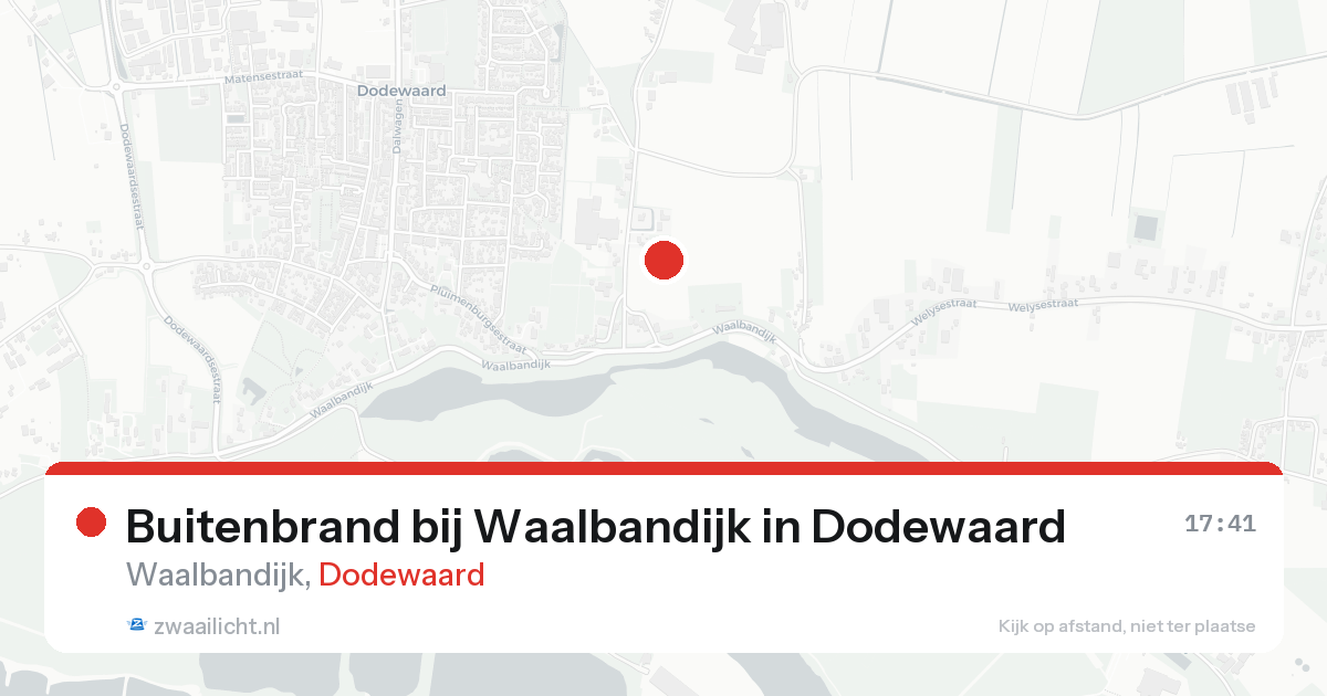 Buitenbrand bij Waalbandijk in Dodewaard — 21 aug 2026