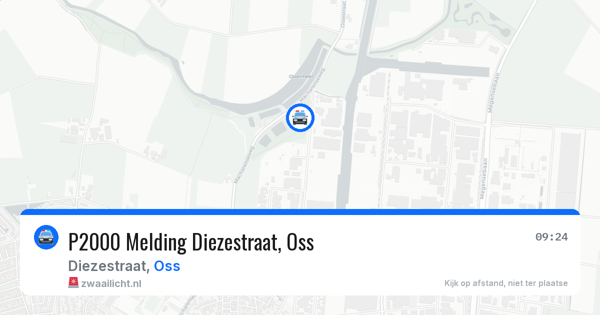 P2000 Melding Diezestraat, Oss — 22 apr 2026
