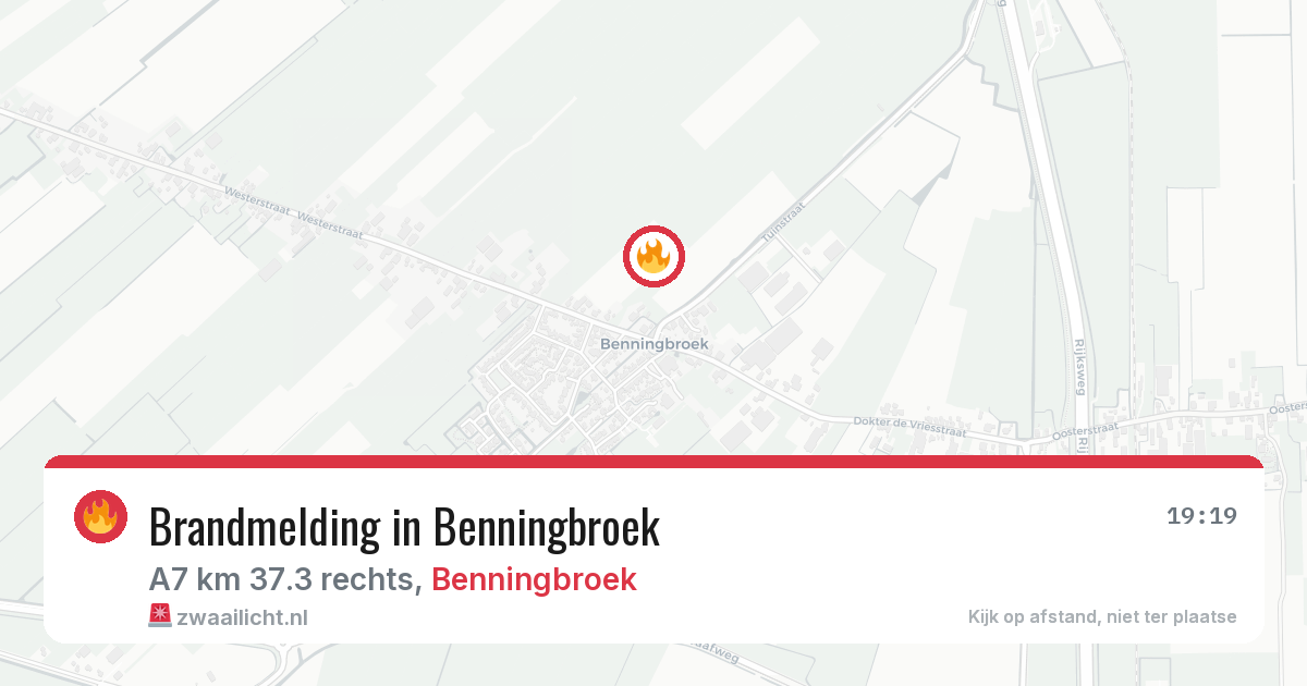 Brandmelding in Benningbroek — 26 jun 2026
