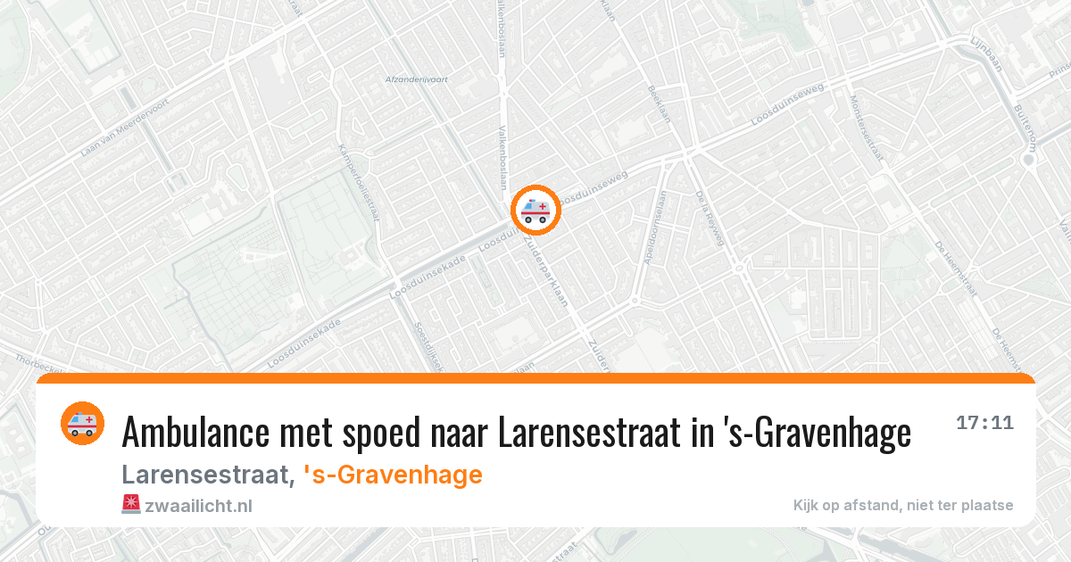 Ambulance met spoed naar Larensestraat in 's-Gravenhage — 5 apr 2026