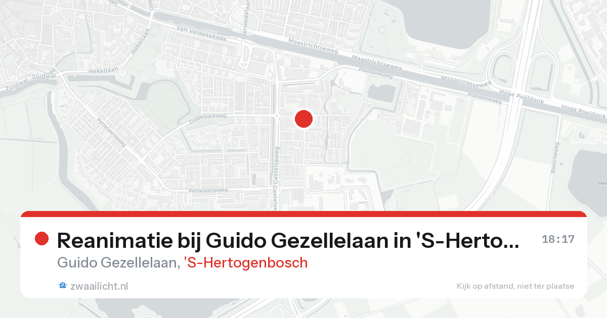 Reanimatie bij Guido Gezellelaan in 'S-Hertogenbosch — 17 aug 2026