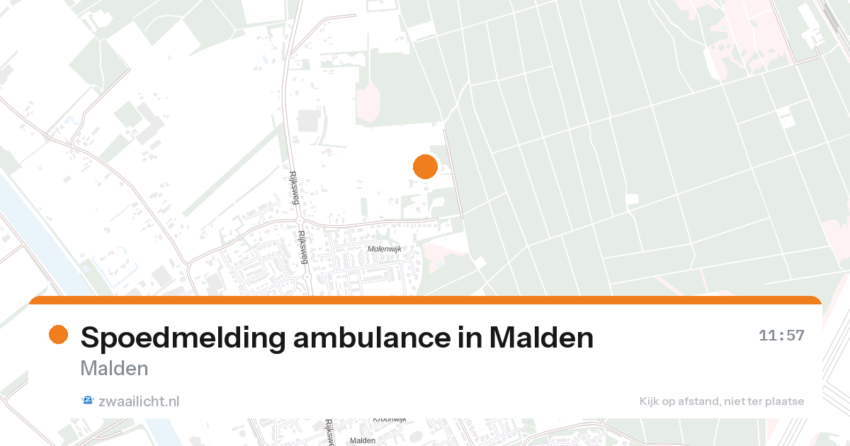 Spoedmelding ambulance in Malden — 22 aug 2026