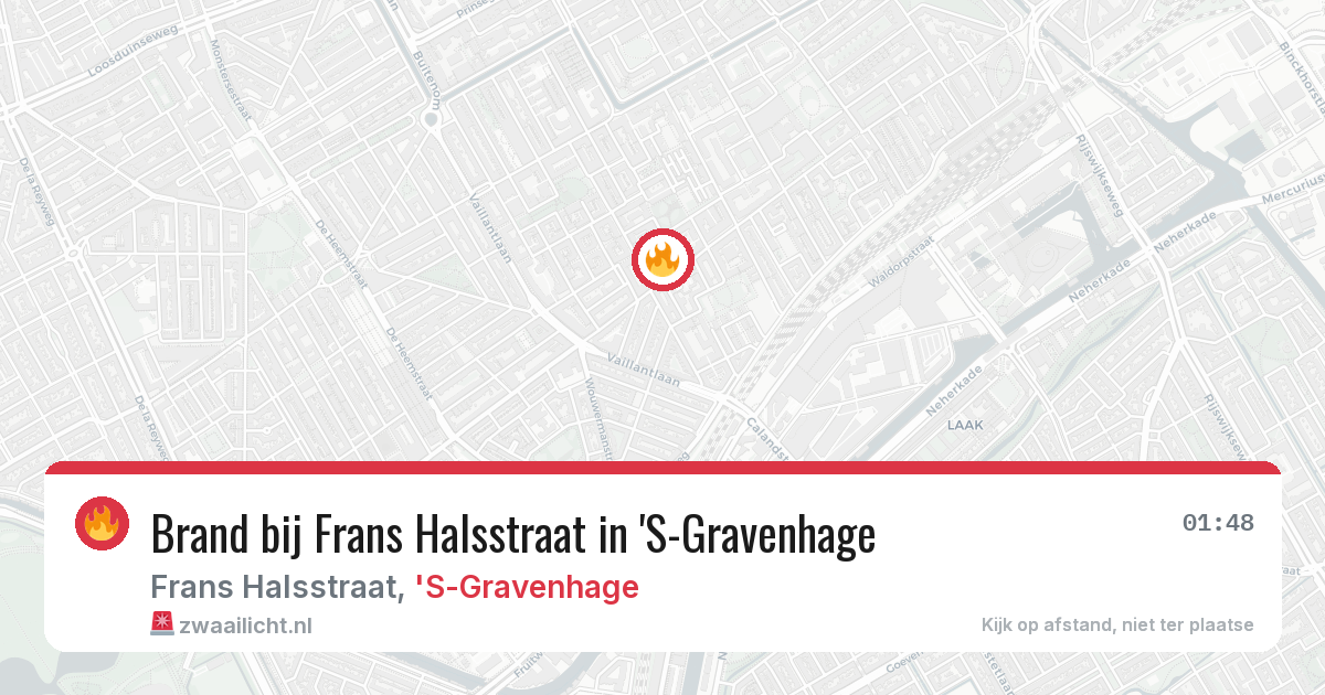 Brand bij Frans Halsstraat in 'S-Gravenhage — 16 mei 2026
