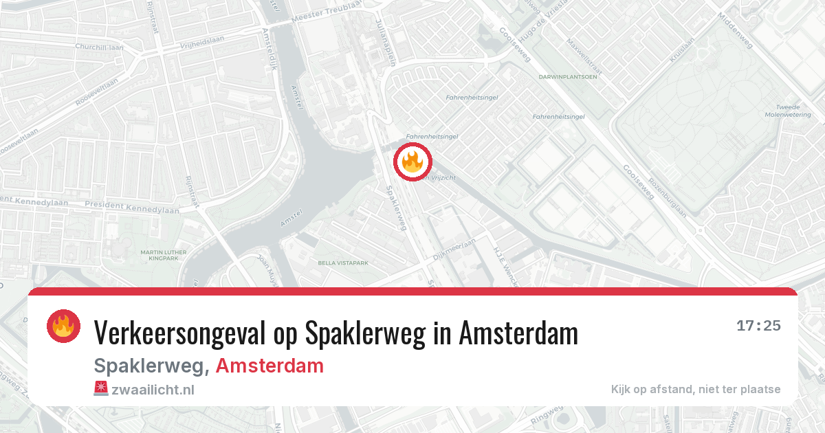Verkeersongeval op Spaklerweg in Amsterdam — 13 mei 2026