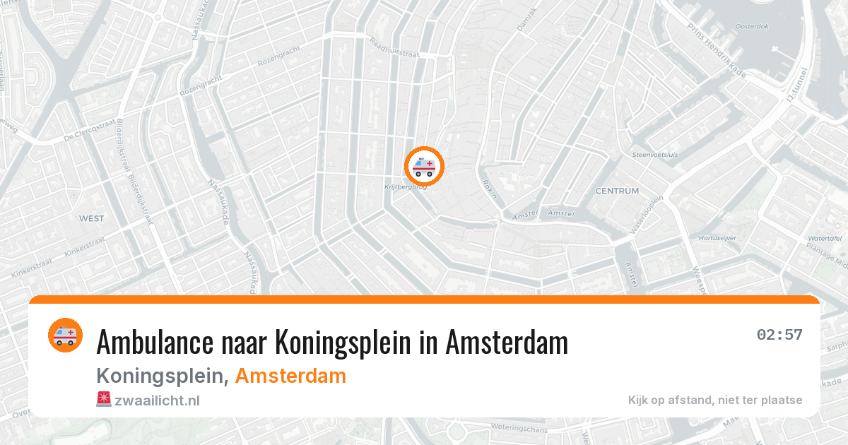 Ambulance naar Koningsplein in Amsterdam — 28 mrt 2026
