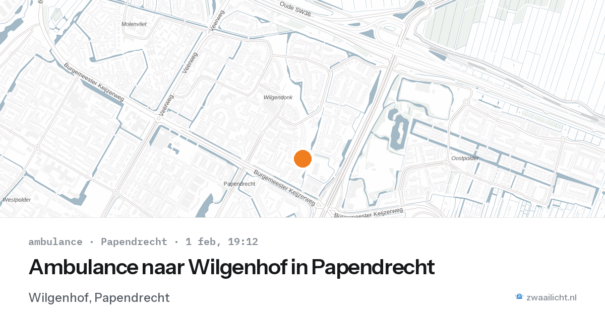 Ambulance naar Wilgenhof in Papendrecht — 1 feb 2026