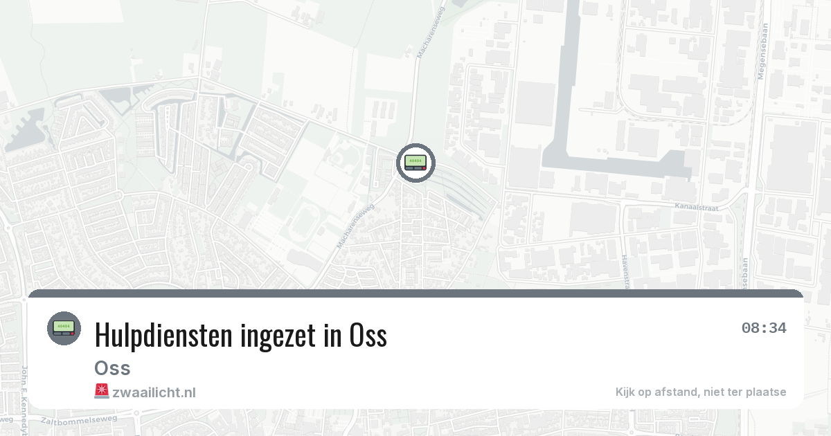 Hulpdiensten ingezet in Oss — 16 apr 2026 | 🚨 Zwaailicht.nl