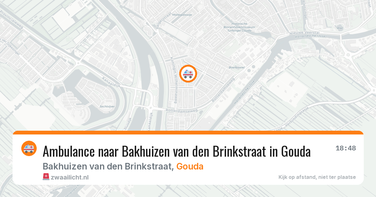 Ambulance naar Bakhuizen van den Brinkstraat in Gouda — 5 aug 2026