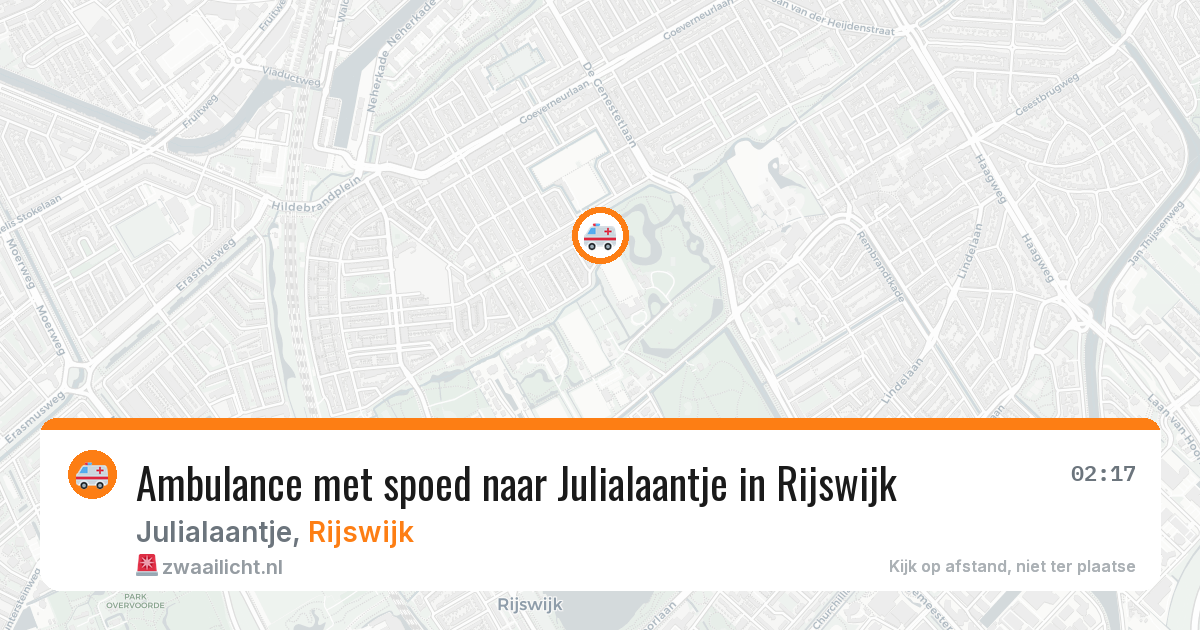 Ambulance met spoed naar Julialaantje in Rijswijk — 5 mei 2026