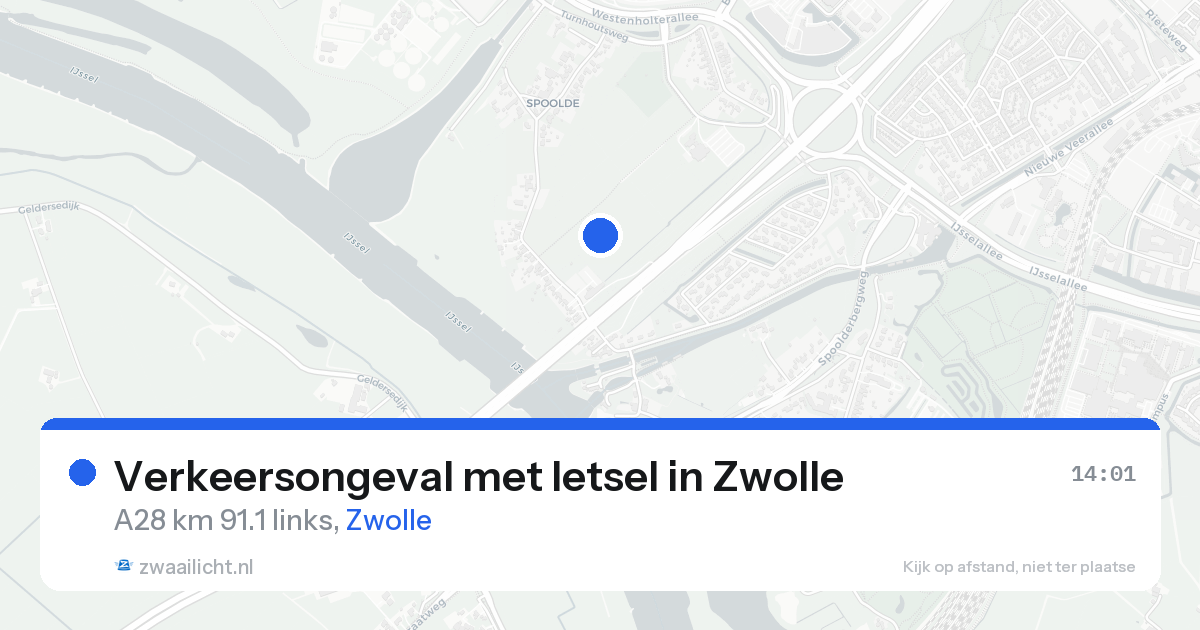 Verkeersongeval met letsel in Zwolle — 25 aug 2026