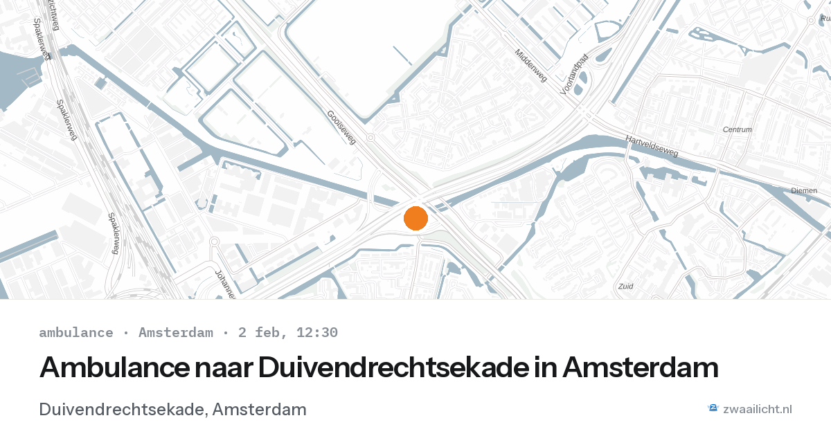 Ambulance naar Duivendrechtsekade in Amsterdam — 2 feb 2026