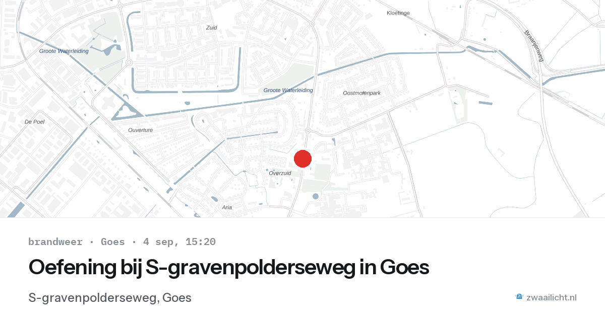 Oefening bij S-gravenpolderseweg in Goes — 4 sep 2026