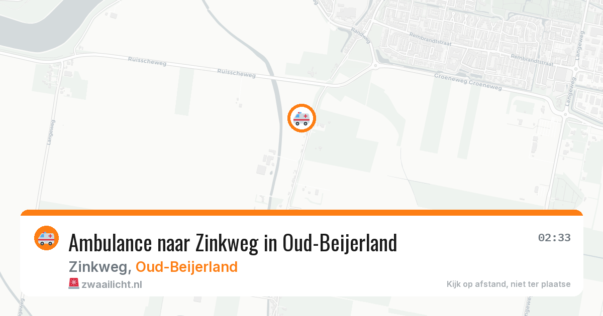 Ambulance naar Zinkweg in Oud-Beijerland — 12 aug 2026