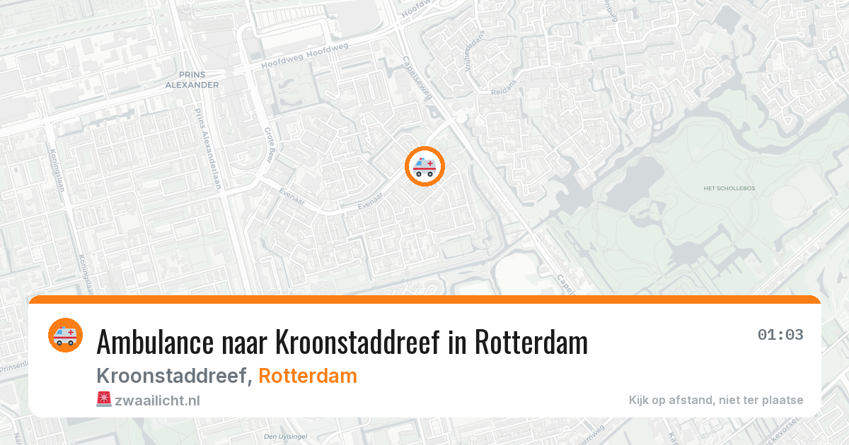 Ambulance naar Kroonstaddreef in Rotterdam — 8 aug 2026