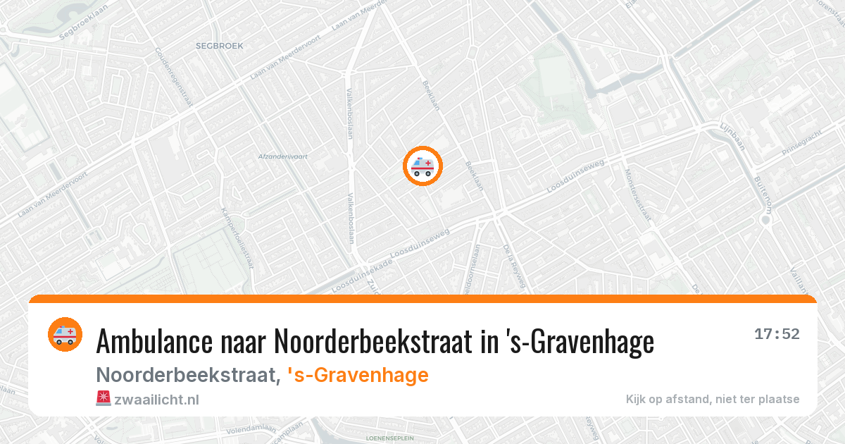 Ambulance naar Noorderbeekstraat in 's-Gravenhage — 8 aug 2026