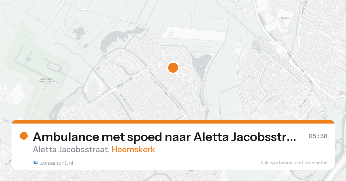 Ambulance met spoed naar Aletta Jacobsstraat in Heemskerk — 21 aug 2026