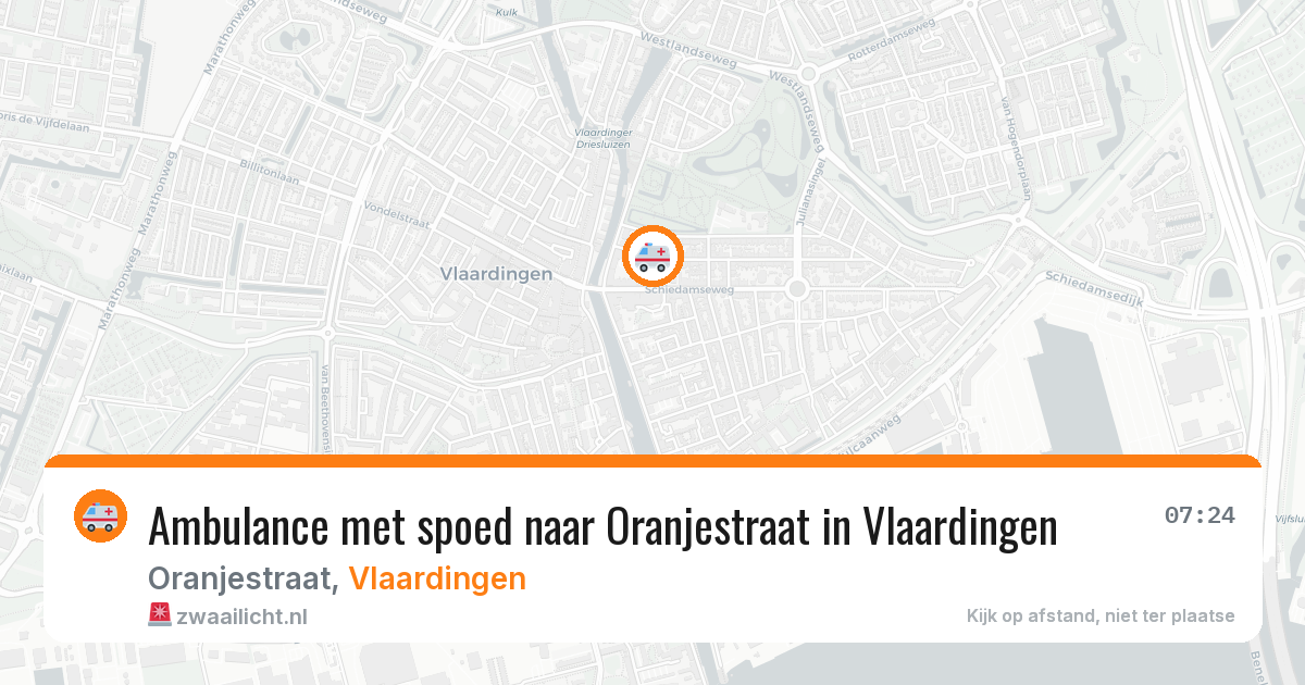 Ambulance met spoed naar Oranjestraat in Vlaardingen — 9 apr 2026