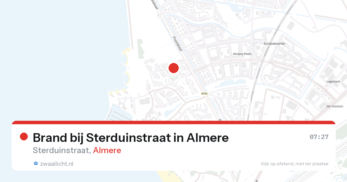 Brand bij Sterduinstraat in Almere — 5 mei 2026
