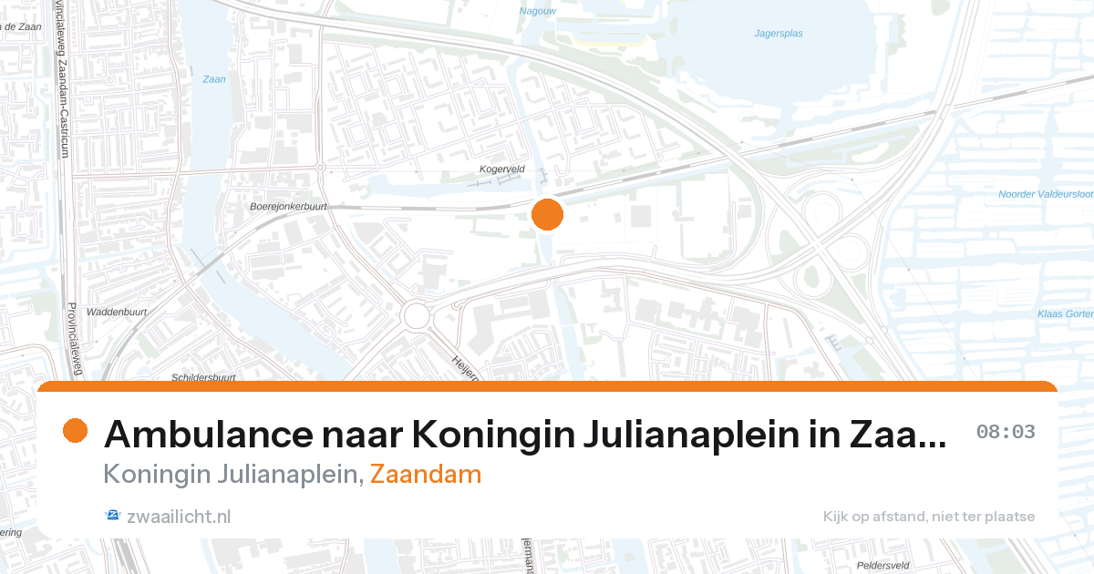 Ambulance naar Koningin Julianaplein in Zaandam — 11 jun 2026