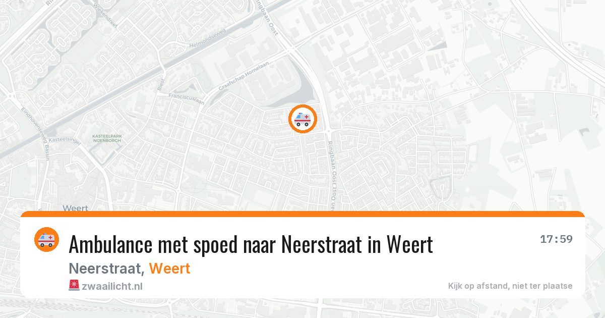 Ambulance met spoed naar Neerstraat in Weert — 27 jul 2026