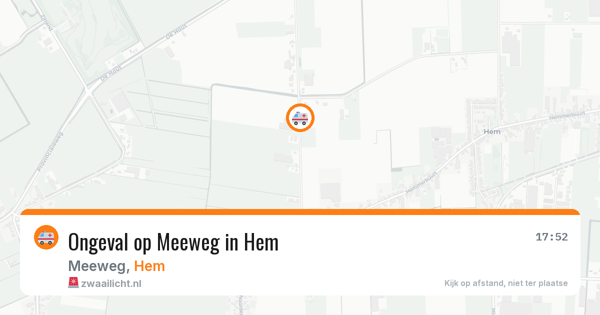 Ongeval op Meeweg in Hem — 21 jun 2026