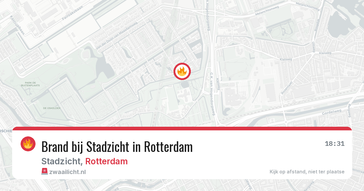 Brand bij Stadzicht in Rotterdam — 2 jul 2026