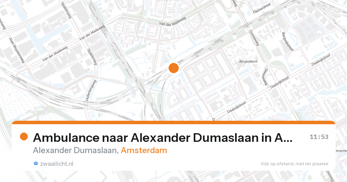 Ambulance naar Alexander Dumaslaan in Amsterdam — 28 aug 2026