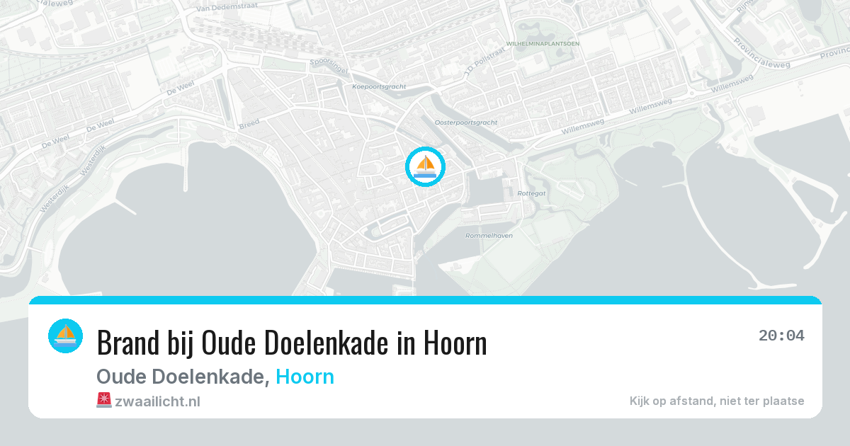 Brand bij Oude Doelenkade in Hoorn — 17 jun 2026