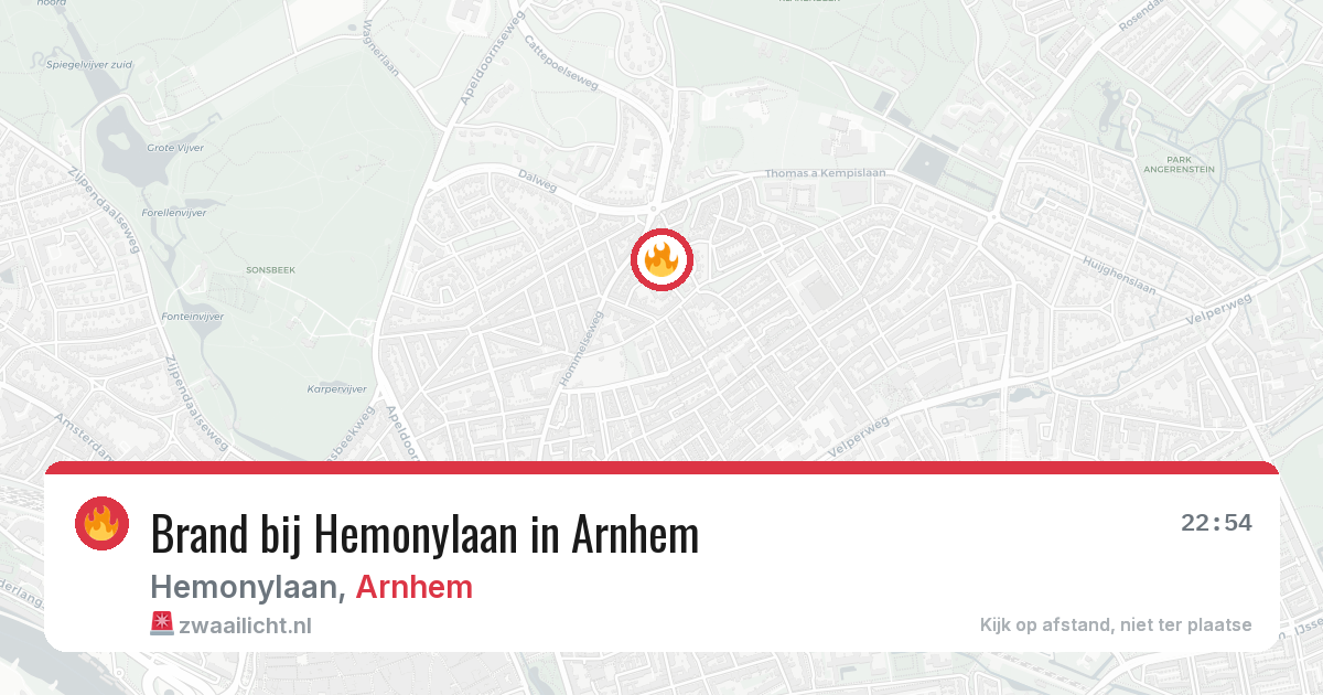 Brand bij Hemonylaan in Arnhem — 23 jun 2026