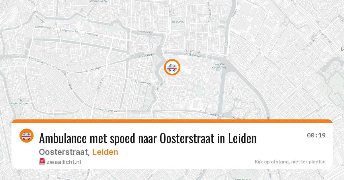 Ambulance met spoed naar Oosterstraat in Leiden — 4 aug 2026