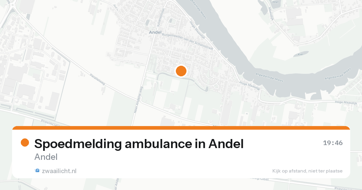 Spoedmelding ambulance in Andel — 17 aug 2026