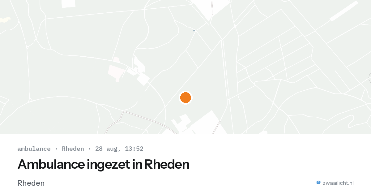 Ambulance ingezet in Rheden — 28 aug 2026