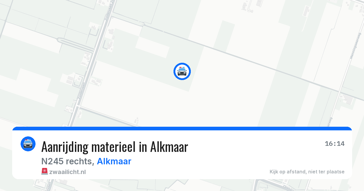 Aanrijding materieel in Alkmaar — 11 aug 2026