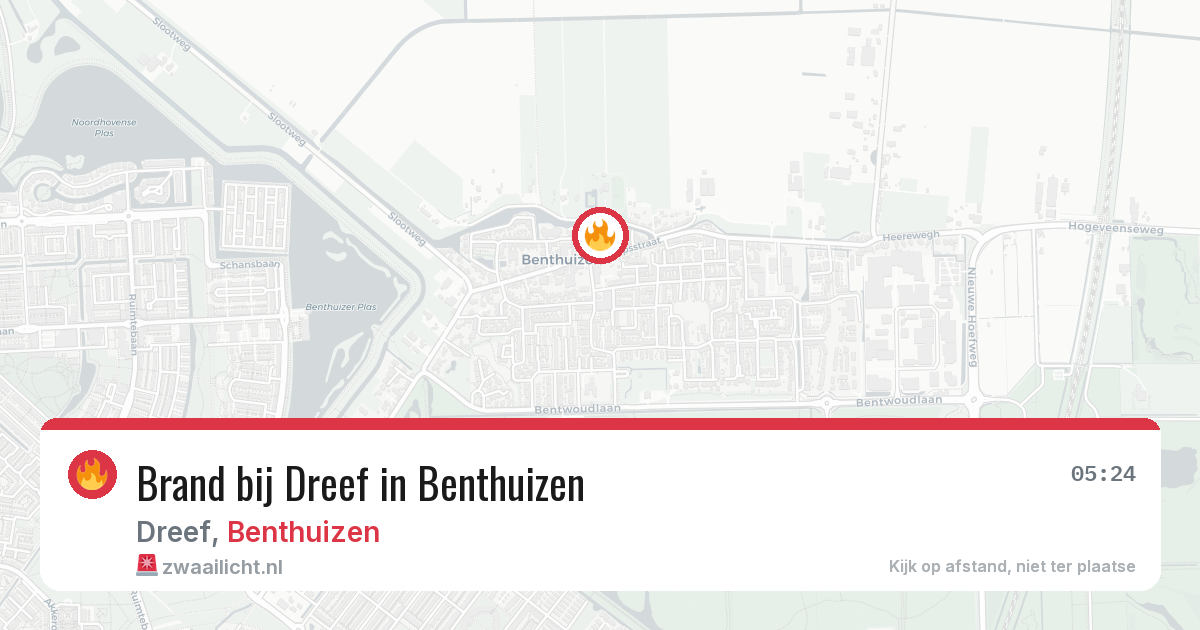 Brand bij Dreef in Benthuizen — 3 jun 2026