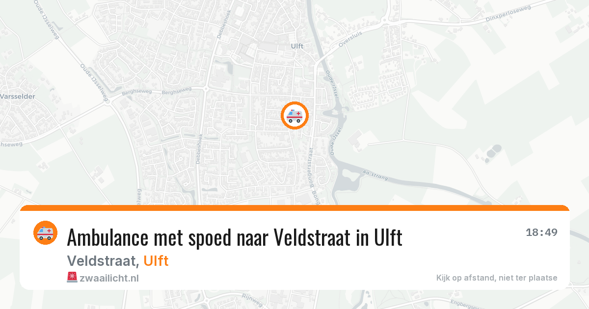 Ambulance met spoed naar Veldstraat in Ulft — 17 mei 2026