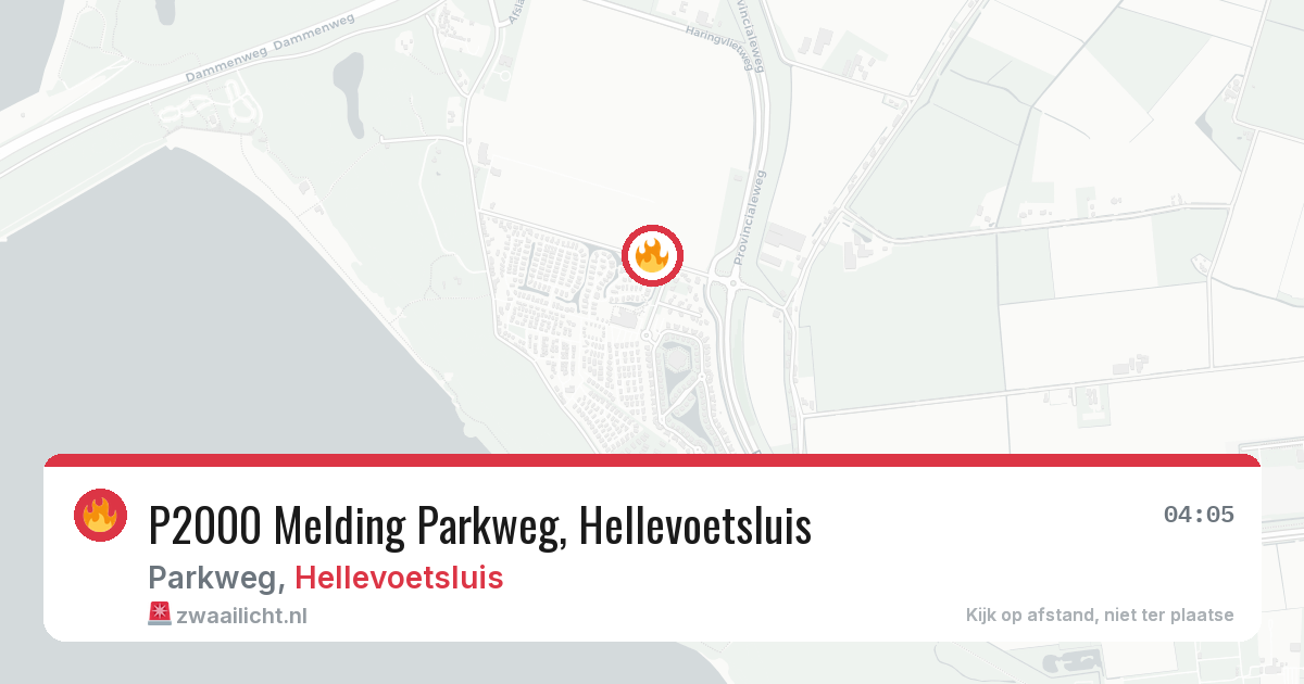 P2000 Melding Parkweg, Hellevoetsluis — 25 mei 2026