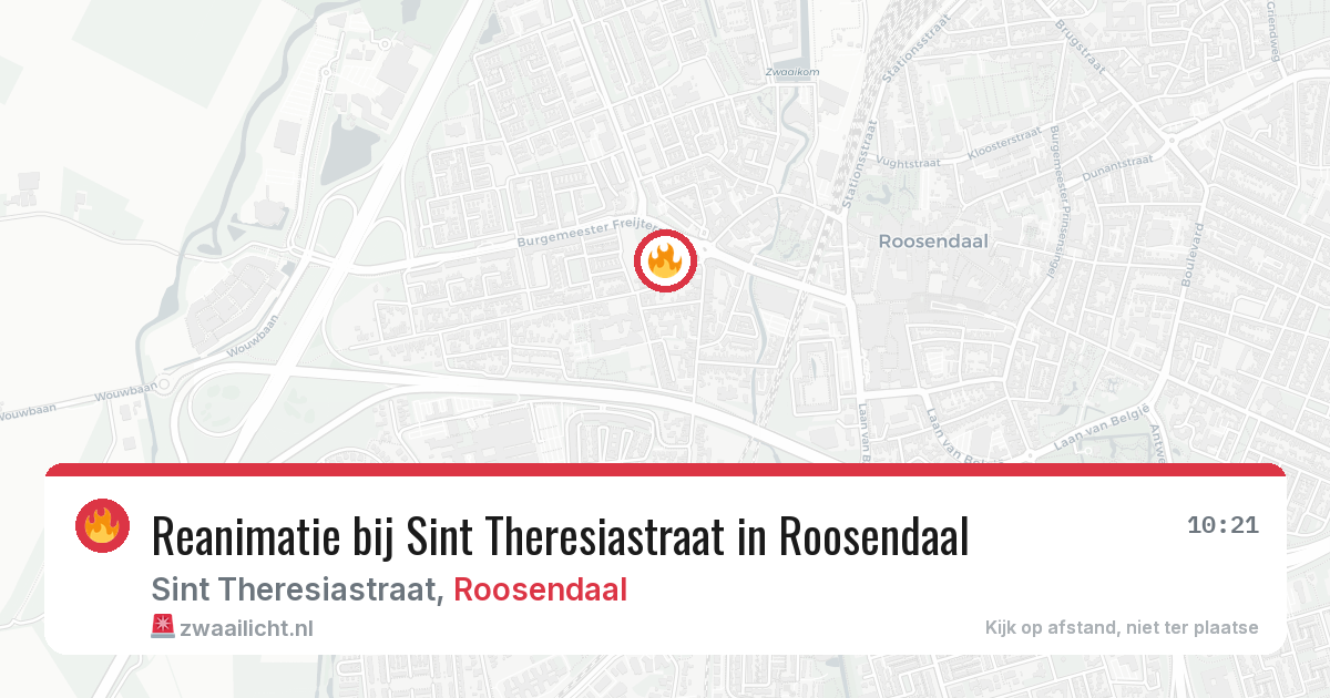 Reanimatie bij Sint Theresiastraat in Roosendaal — 28 mei 2026