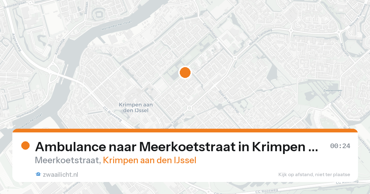 Ambulance naar Meerkoetstraat in Krimpen aan den IJssel — 7 jul 2026