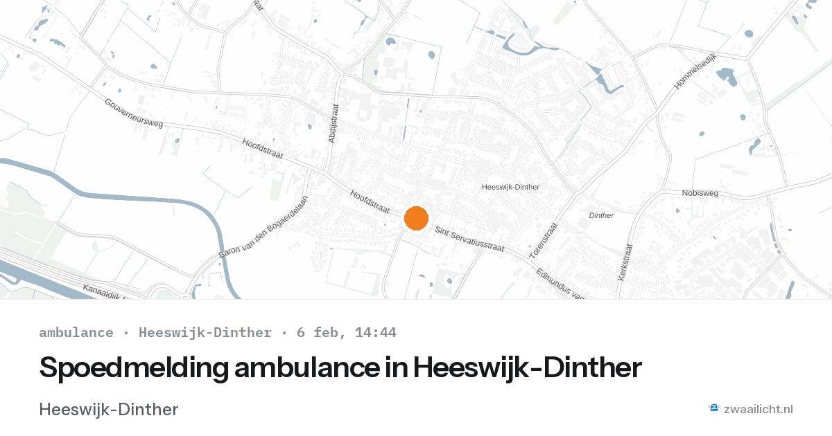 Spoedmelding ambulance in Heeswijk-Dinther — 6 feb 2026