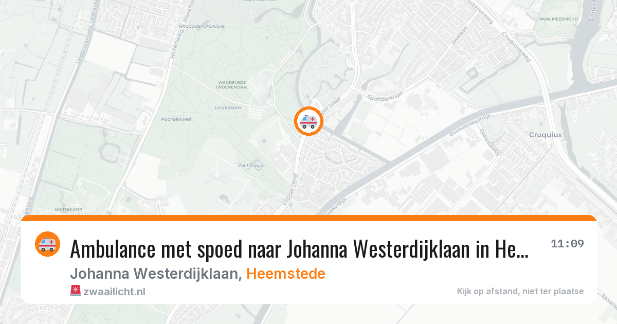Ambulance met spoed naar Johanna Westerdijklaan in Heemstede — 25 jul 2026